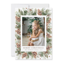 Cartão de Natal Botânico de Inverno