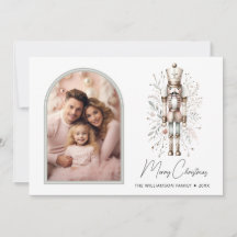 Cartão de Natal Botânico do Invólucro da Elegante