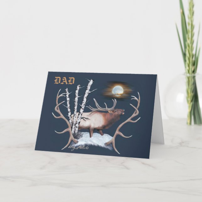 Festividades Cartão de Natal Bugling Bull Elk (Frente)