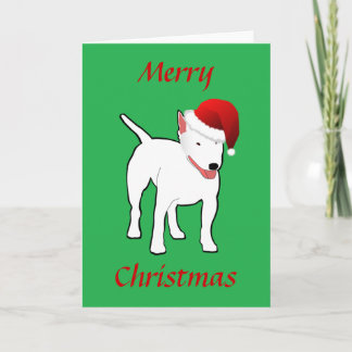 Festividades Cartão de Natal Bull Terrier