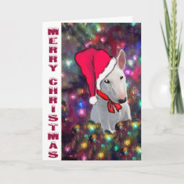 Festividades Cartão de Natal Bull Terrier
