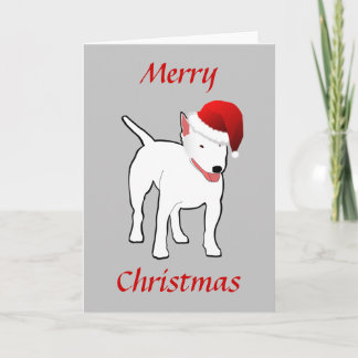 Festividades Cartão de Natal Bull Terrier