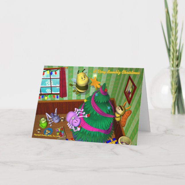 Festividades Cartão de Natal Bumblz nº 2 - Personalizado (Frente)