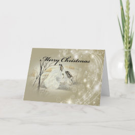 Festividades Cartão de Natal Bunnies/Rabbits, envelopes incluíd