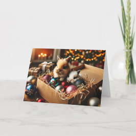 Festividades Cartão de Natal Bunny