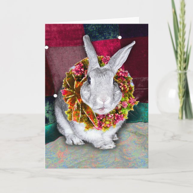 Festividades Cartão de Natal Bunny 2 (Frente)