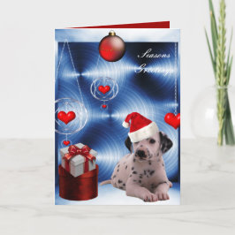 Festividades Cartão de Natal Cachorrinho Dálmata