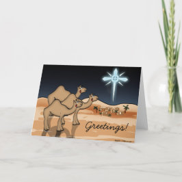 Festividades Cartão de Natal Camel Bethlehem
