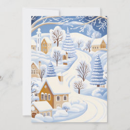 Festividades Cartão de Natal Caminho da Aldeia Nevada