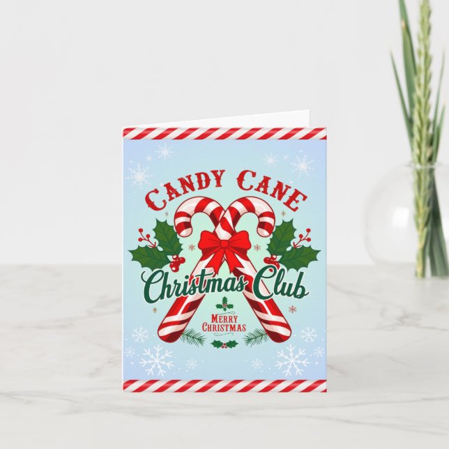 Festividades Cartão de Natal Candy Cane (Frente)