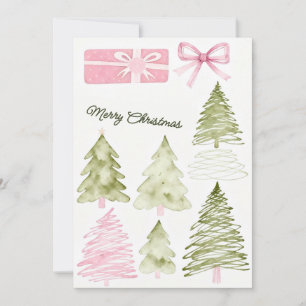 Festividades Cartão de Natal Caprichoso de Aquarela para Casal