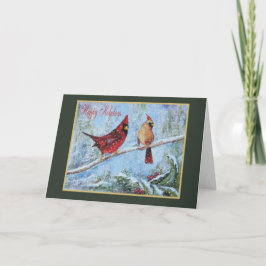 Festividades Cartão de Natal cardinal