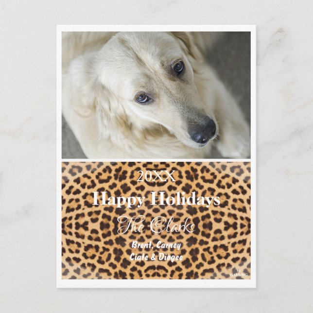 Festividades Cartão de Natal - Cartão postal Leopard - HAMbWG (Frente)