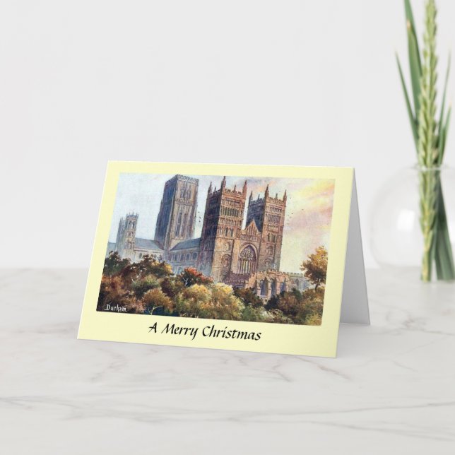 Festividades Cartão de Natal - Catedral de Durham (Frente)
