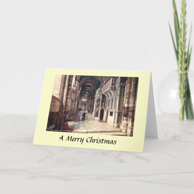 Festividades Cartão de Natal - Catedral de Ely (Frente)