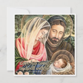 Festividades Cartão de Natal Católico da Família Santa