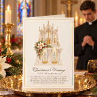 Cartão de Natal Católico para Seminarista, Altar M