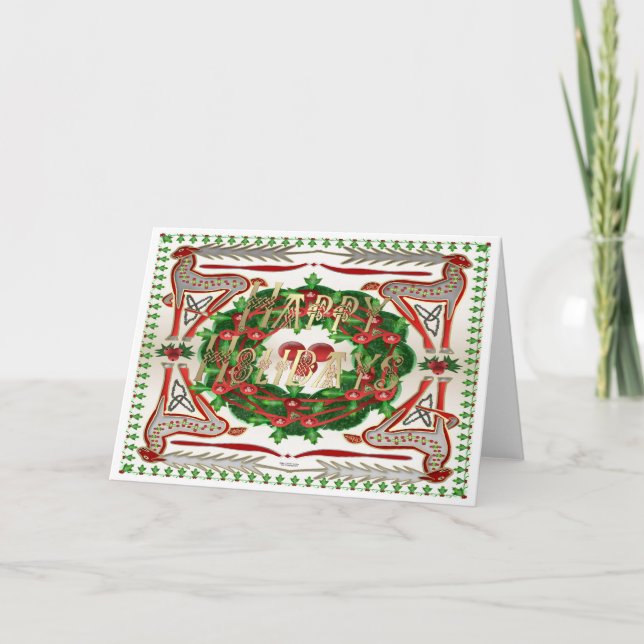 Festividades Cartão de Natal celta (Frente)