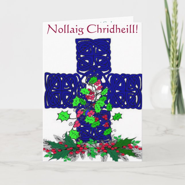 Festividades Cartão de Natal Celta (Frente)