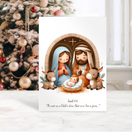 Festividades Cartão de Natal Cena de Natividade Isaías 9:6