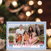 Cartão de Natal Chão de Jardim com Foto Personaliz