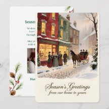 Cartão de Natal Chato Vintage Personalizável