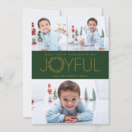 Festividades Cartão de Natal Clássico de Férias Joyful