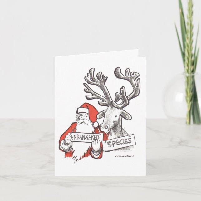 Festividades Cartão de Natal Clássico Herblock (Frente)