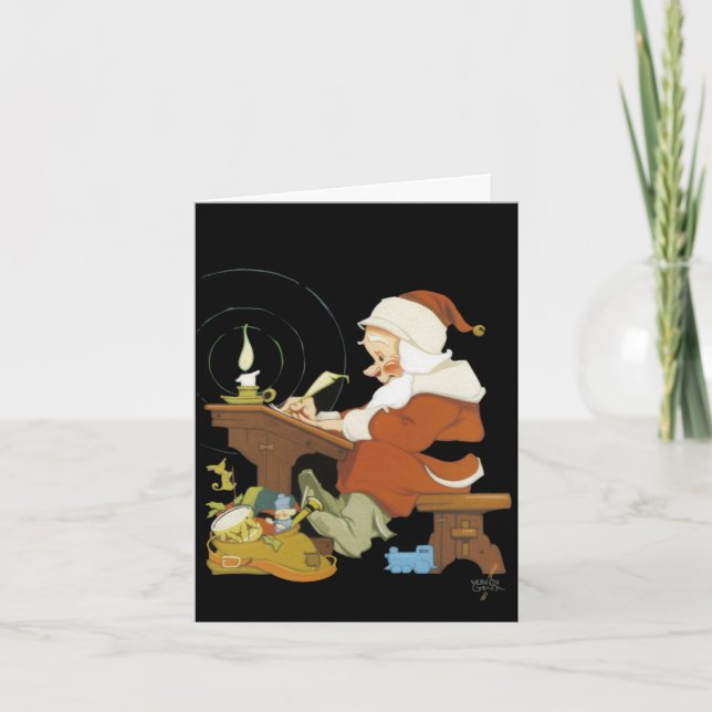 Festividades Cartão de Natal Clássico Vernon Concedido (Frente)