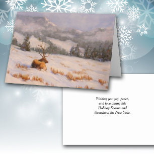 Festividades Cartão de Natal Colorado Elk Art