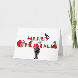 Festividades Cartão de Natal com animais australianos