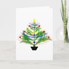 Festividades Cartão de Natal com árvore