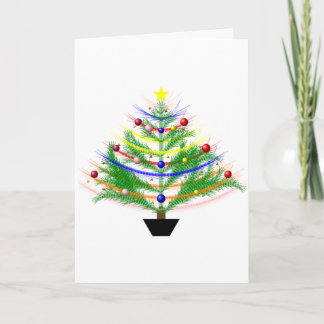 Festividades Cartão de Natal com árvore