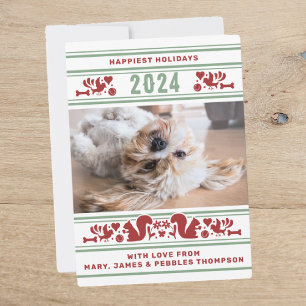 Festividades Cartão de Natal com as Coisas Favoritas do Cachorr