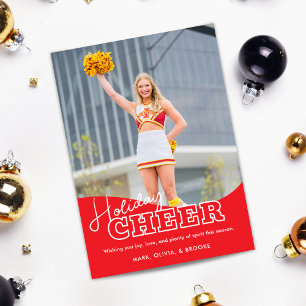 Festividades Cartão de Natal com Cheerleading de Alegria das Fe
