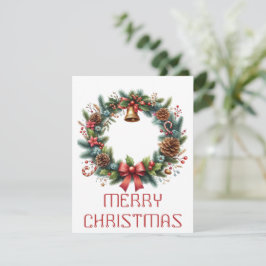 Festividades Cartão de Natal com Coroa