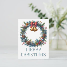 Festividades Cartão de Natal com Coroa