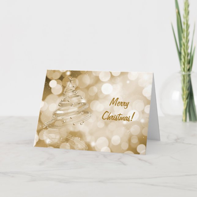 Festividades Cartão de Natal com design abstrato (Frente)