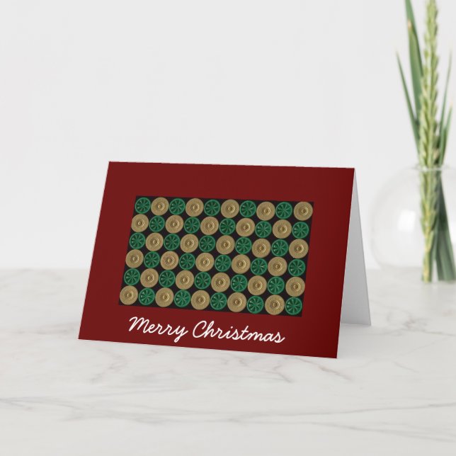 Festividades cartão de Natal com espingarda (Frente)