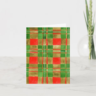 Festividades Cartão de Natal com Estampa MAC GREGOR TARTAN