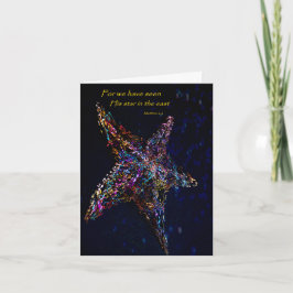 Festividades Cartão de Natal com estrela abstrata