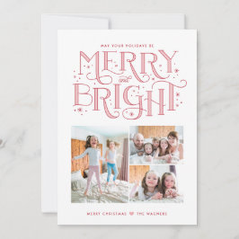 Festividades Cartão de Natal com feliz e Bright