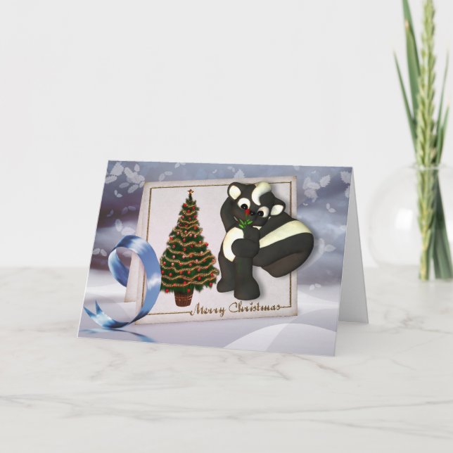 Festividades Cartão de Natal com Feliz Natal bonito da (Frente)