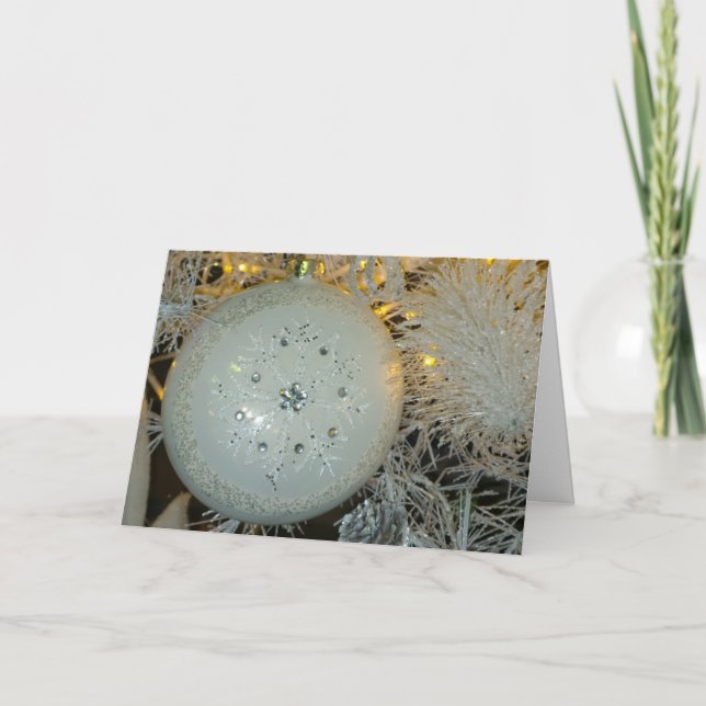 Festividades Cartão de Natal com Floco de Neve (Frente)