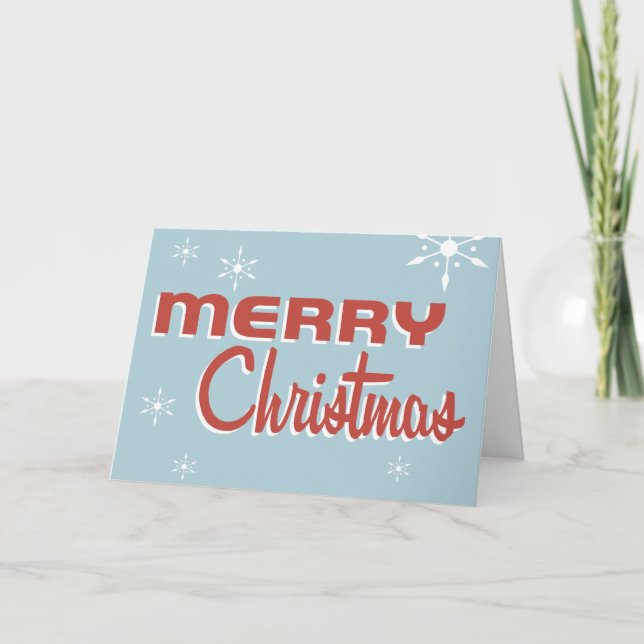 Festividades Cartão de Natal com Floco de Neve do Século de Méd (Frente)