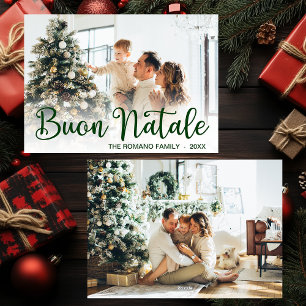 Festividades Cartão de Natal com Foto Buon Natale