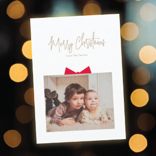Festividades Cartão de Natal com Foto de Caixa de Presente
