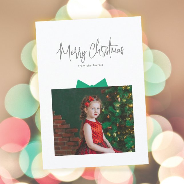 Festividades Cartão de Natal com Foto de Caixa de Presente (Criador carregado)