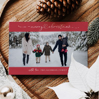 Cartão de Natal com Foto em Grid e Letra Coração M