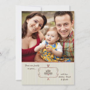 Festividades Cartão de Natal com Foto em Listra de Natal